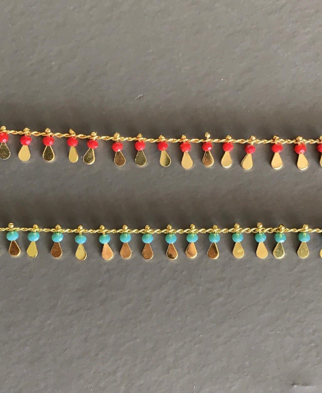 Collar Pepitas Rojo/ Azul