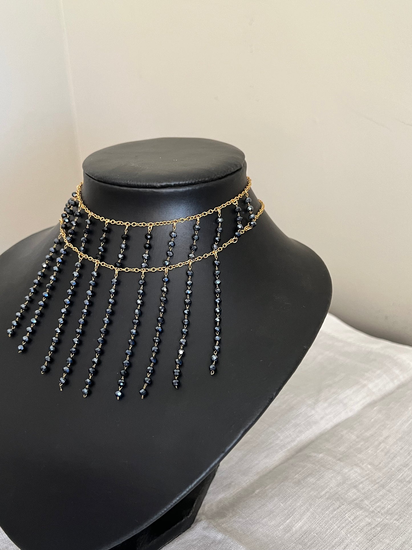 Choker Lluvia Azul Marino