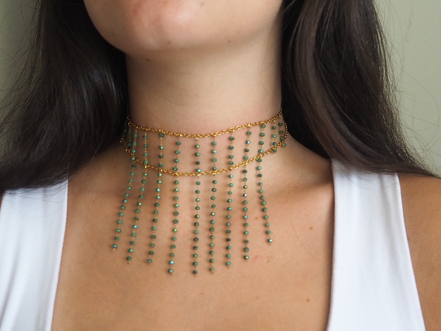 Choker Lluvia Verde