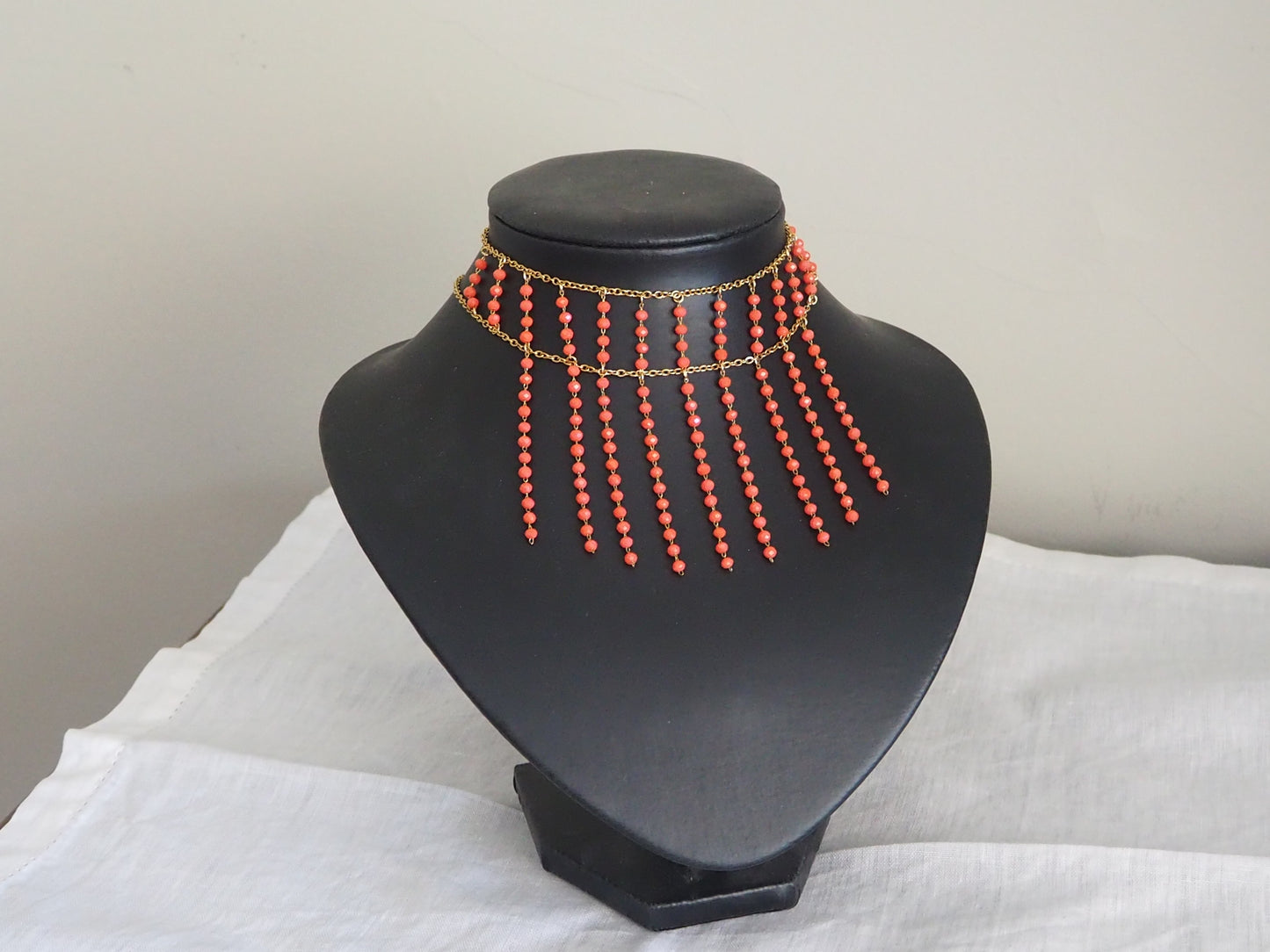 Choker Lluvia Coral