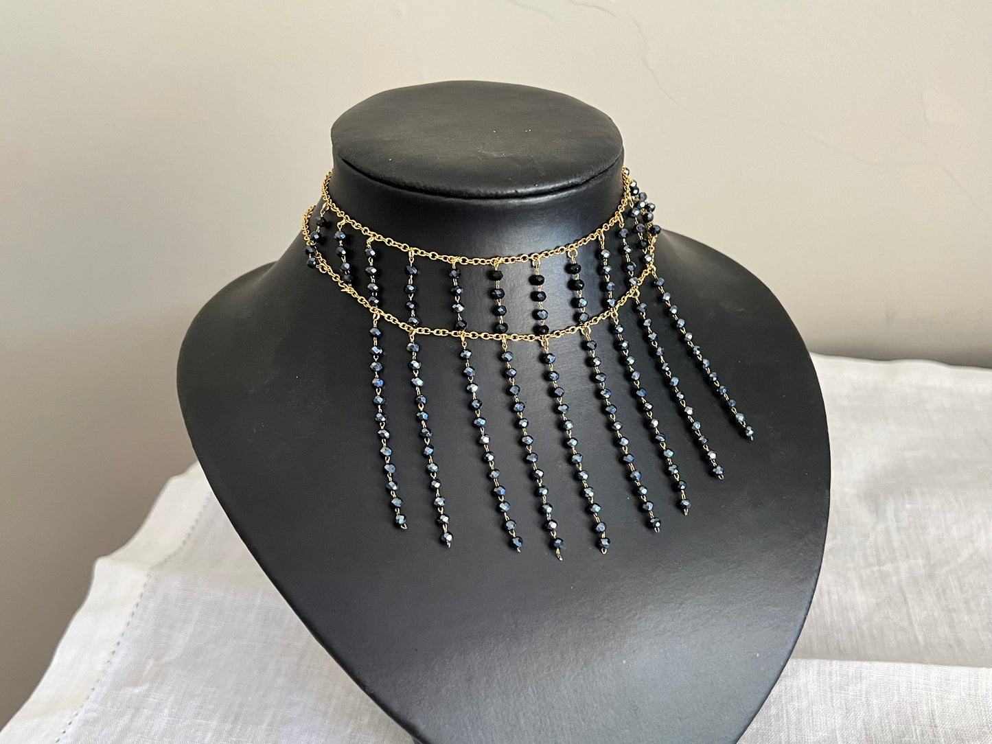 Choker Lluvia Azul Marino