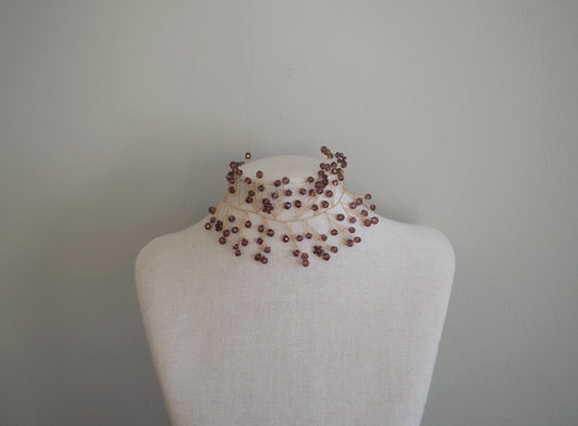 Choker Piedras Morado