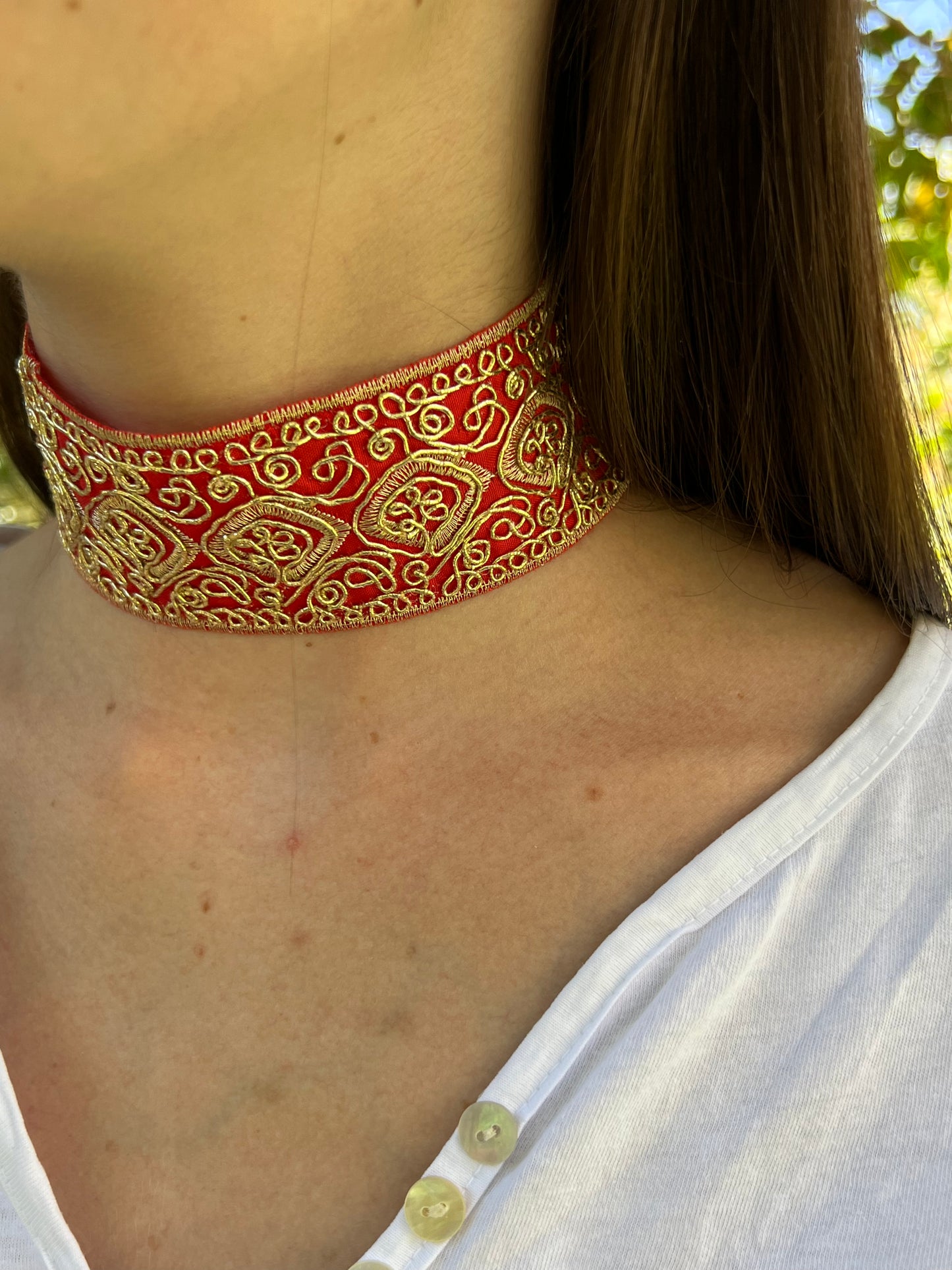 Choker Rocio rojo