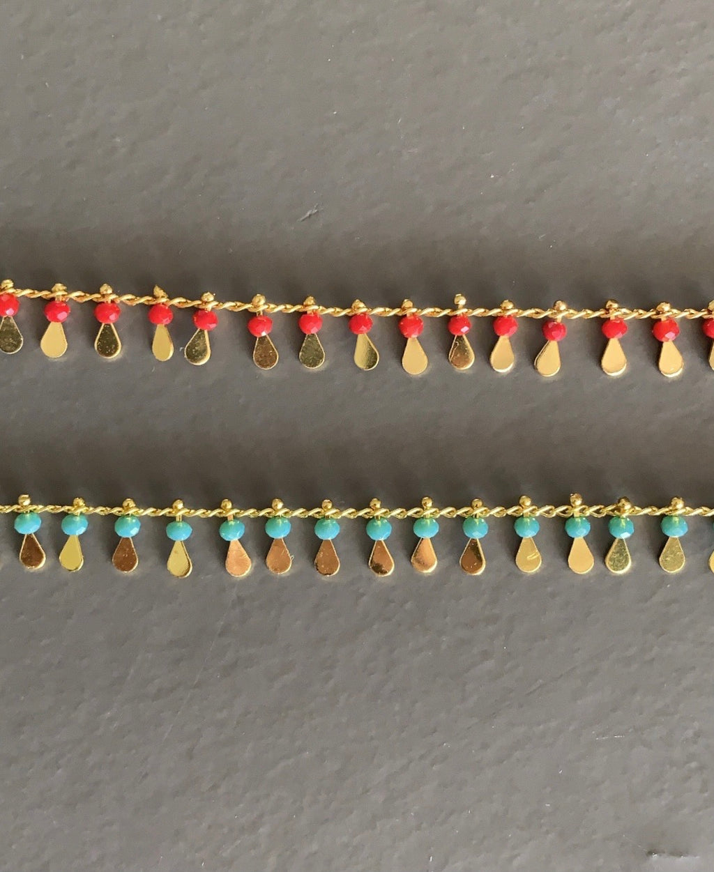 Collar Pepitas Rojo/ Azul
